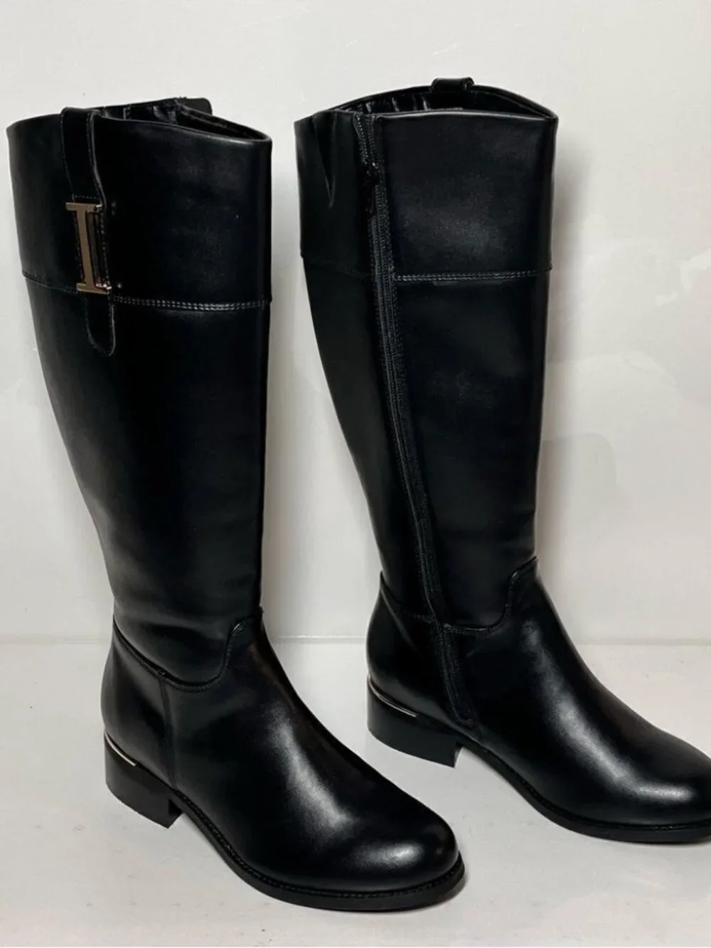 Isaac Mizrahi Live! Wide Calf Faux Leather Riding Boots